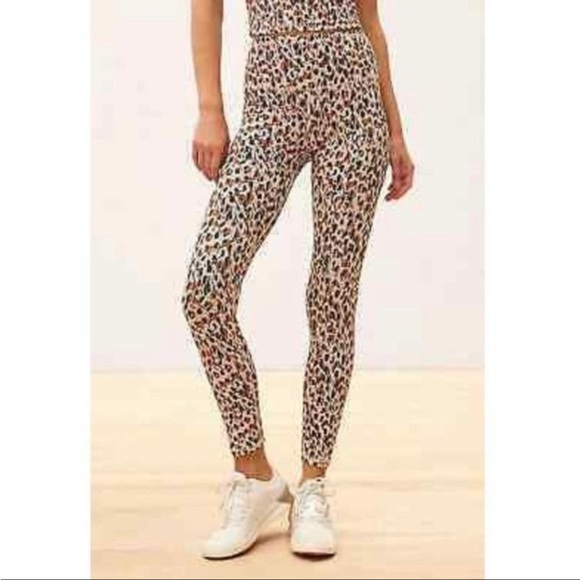 Daily Practice Anthropologie High-Rise Legging Neutral Leopard Animal small o26 - Picture 4 of 9